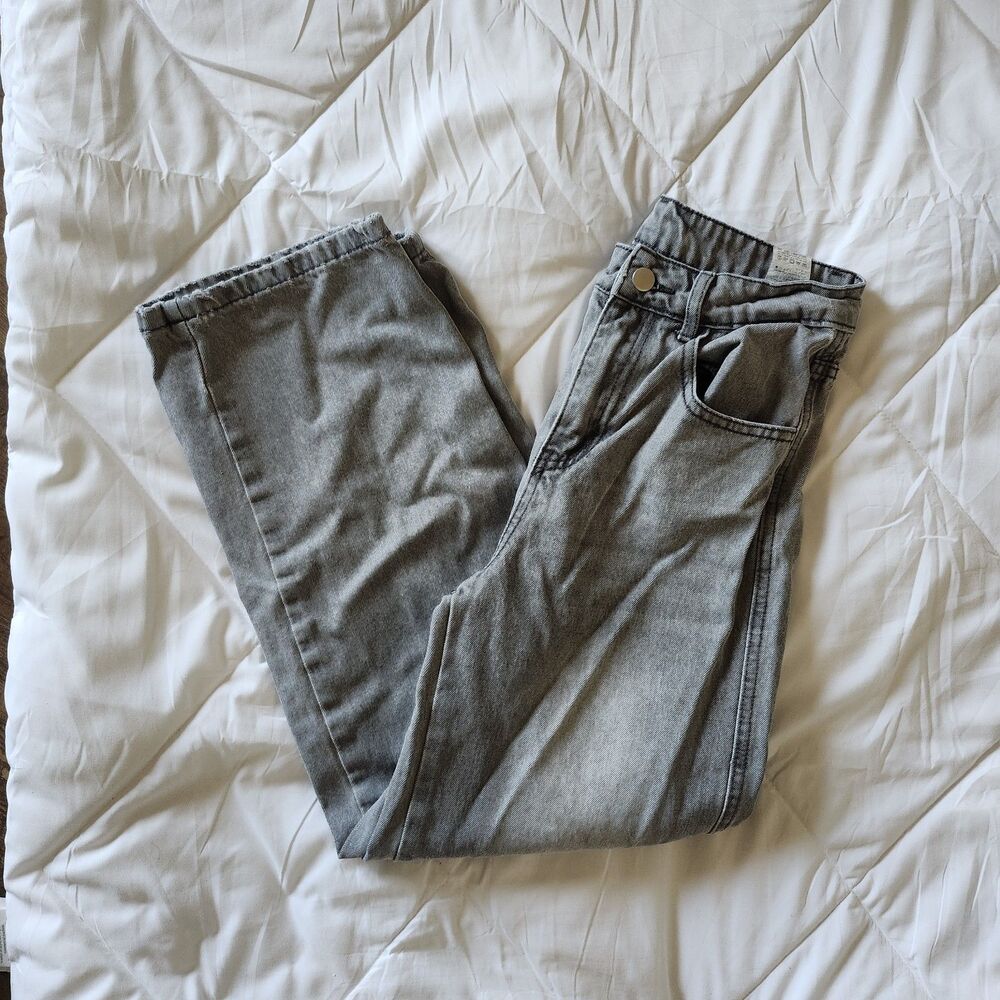 DAZY Light Wash Gray High Rise Baggy Jeans Size S